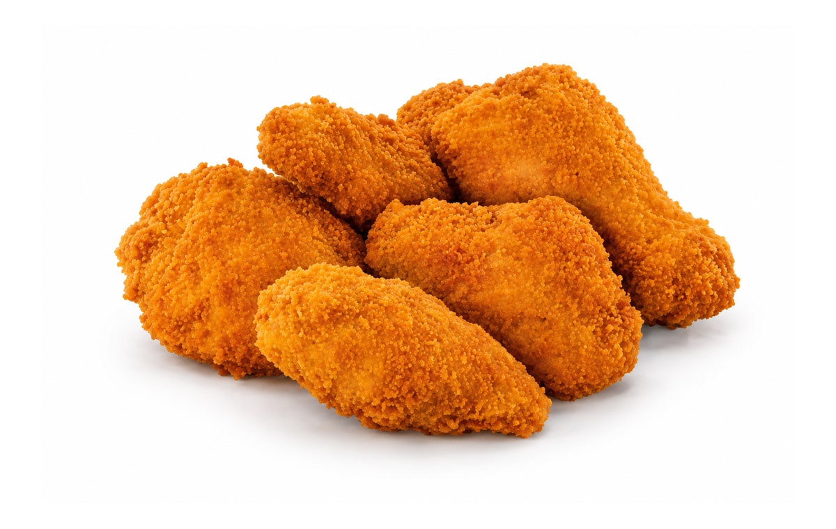 Alitas de pollo crunchy. Imagen ilustrativa retocada con IA