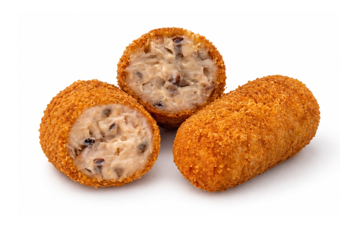 Croquetas de setas. Imagen ilustrativa retocada con IA
