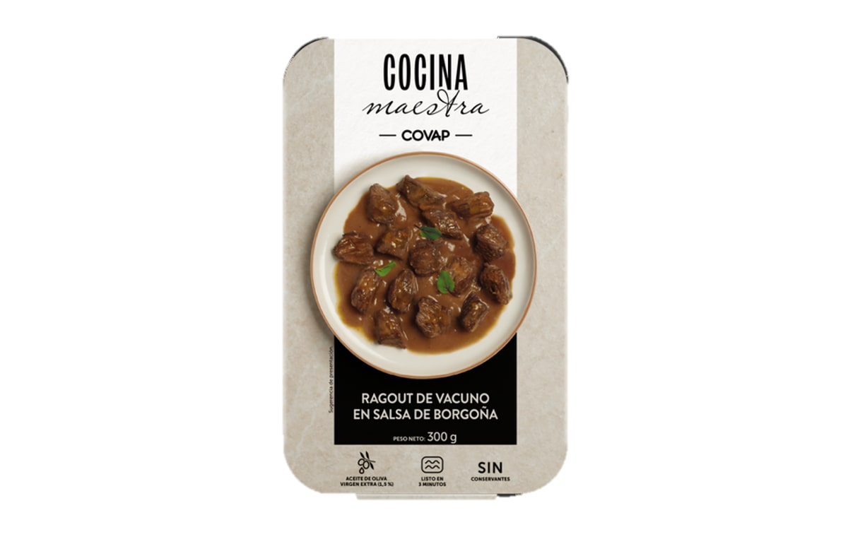 Ragout de vacuno en salsa de Borgoña